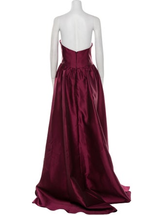 Lazaro Strapless Long Dress