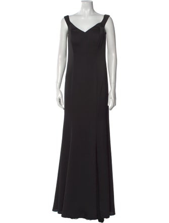 Lazaro V-Neck Long Dress