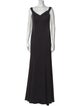 Lazaro V-Neck Long Dress