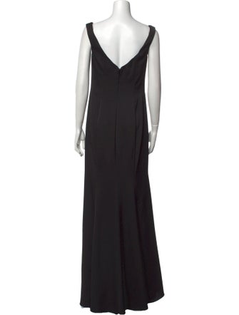 Lazaro V-Neck Long Dress