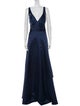 Lazaro V-Neck Long Dress