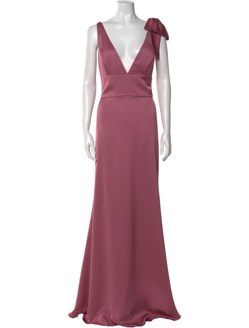Lazaro V-Neck Long Dress
