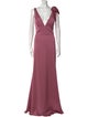 Lazaro V-Neck Long Dress