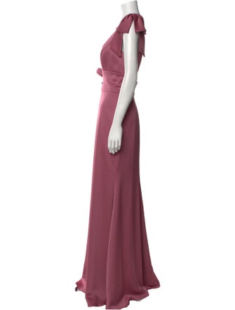 Lazaro V-Neck Long Dress