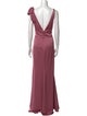 Lazaro V-Neck Long Dress