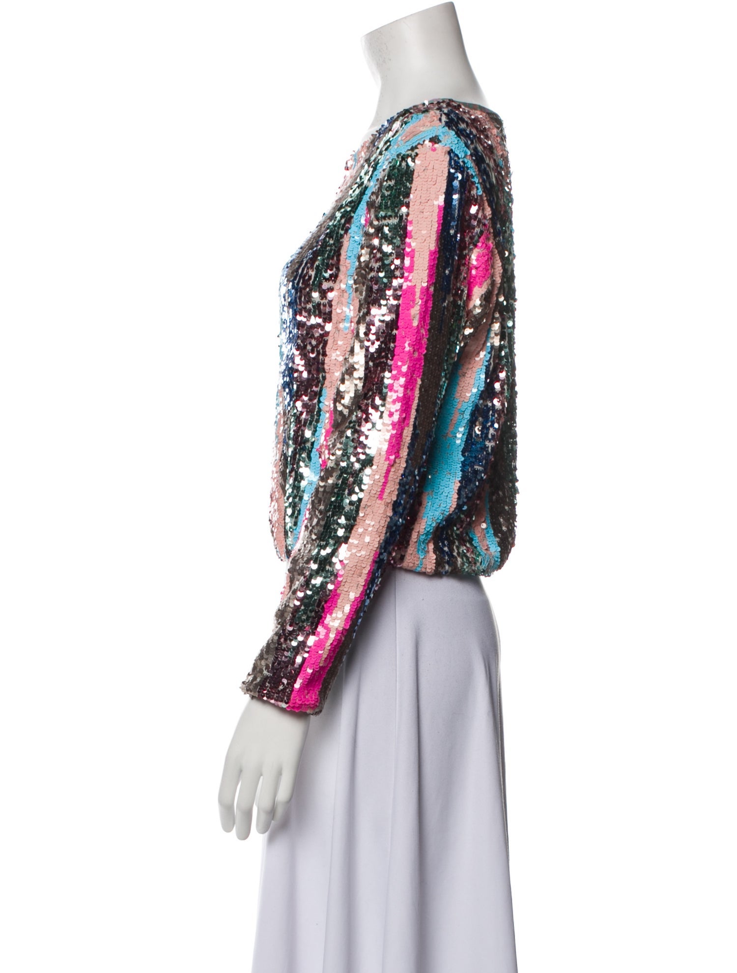 Loyd/Ford Printed Bateau Neckline Blouse