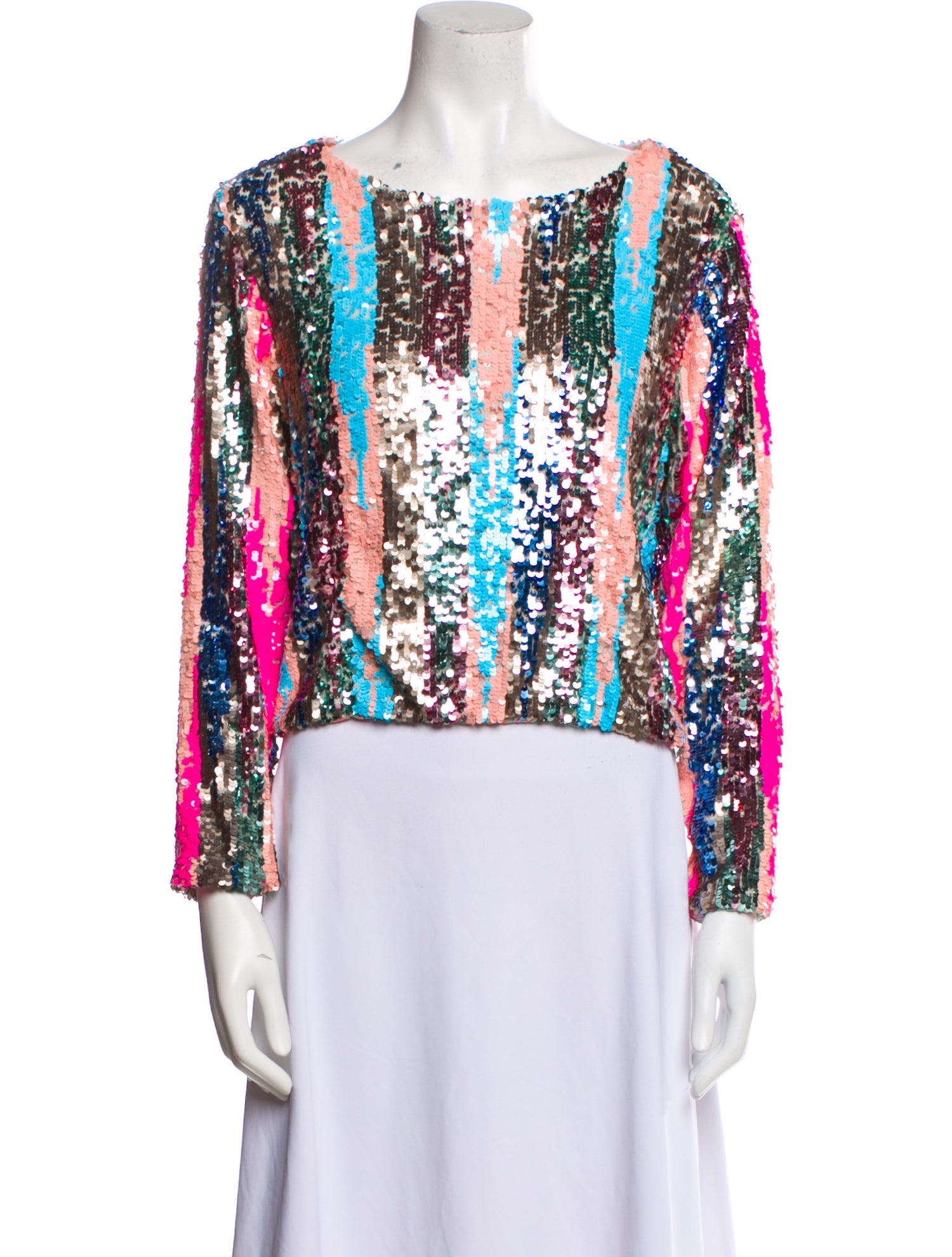 Loyd/Ford Printed Bateau Neckline Blouse