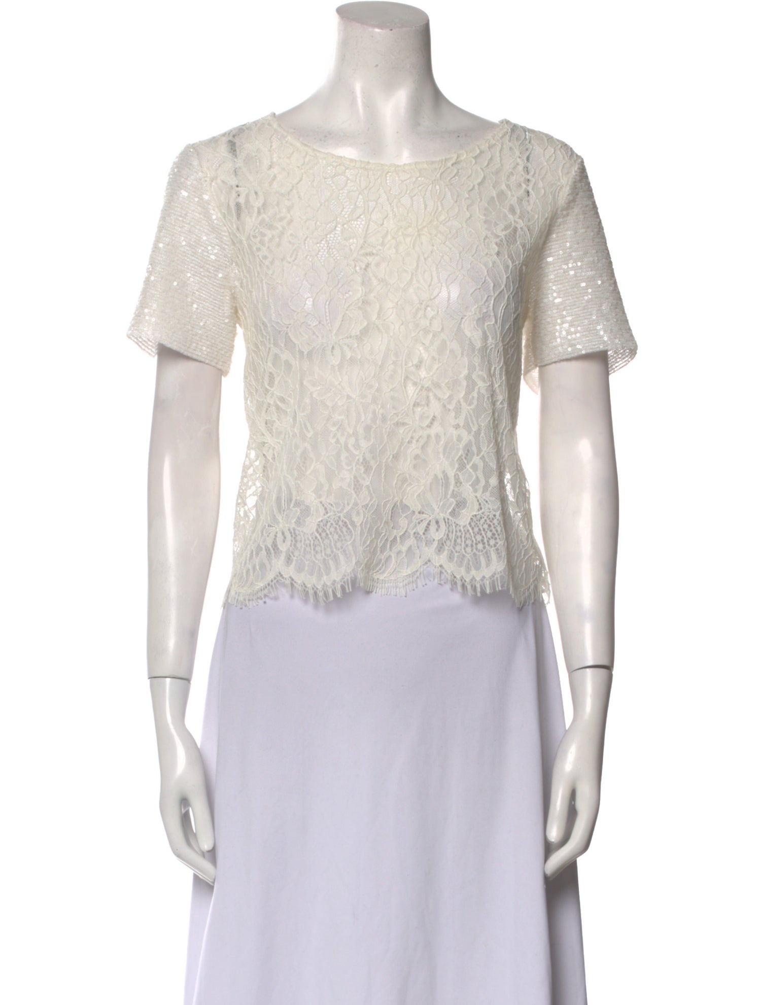 Loyd/Ford Bateau Neckline Short Sleeve Crop Top