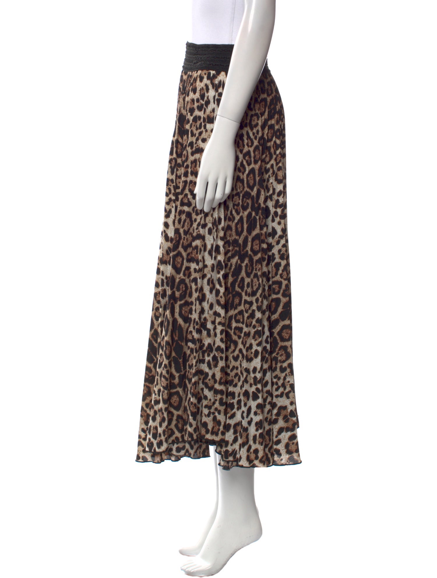 Loyd/Ford Animal Print Midi Length Skirt