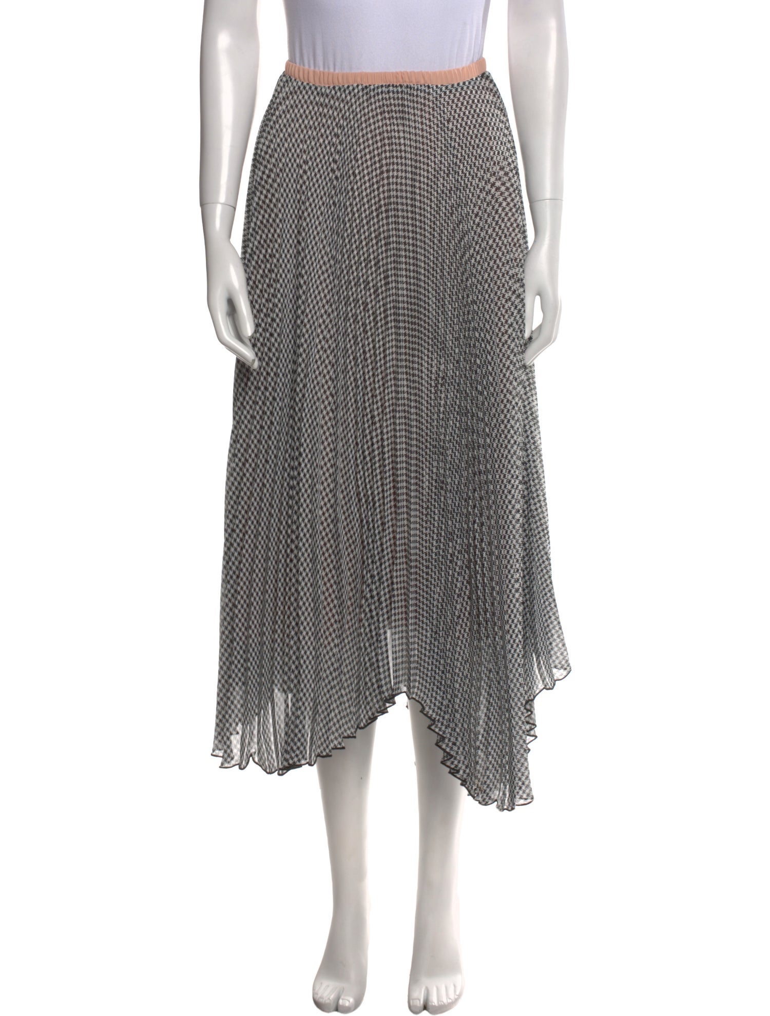 Loyd/Ford Houndstooth Print Midi Length Skirt