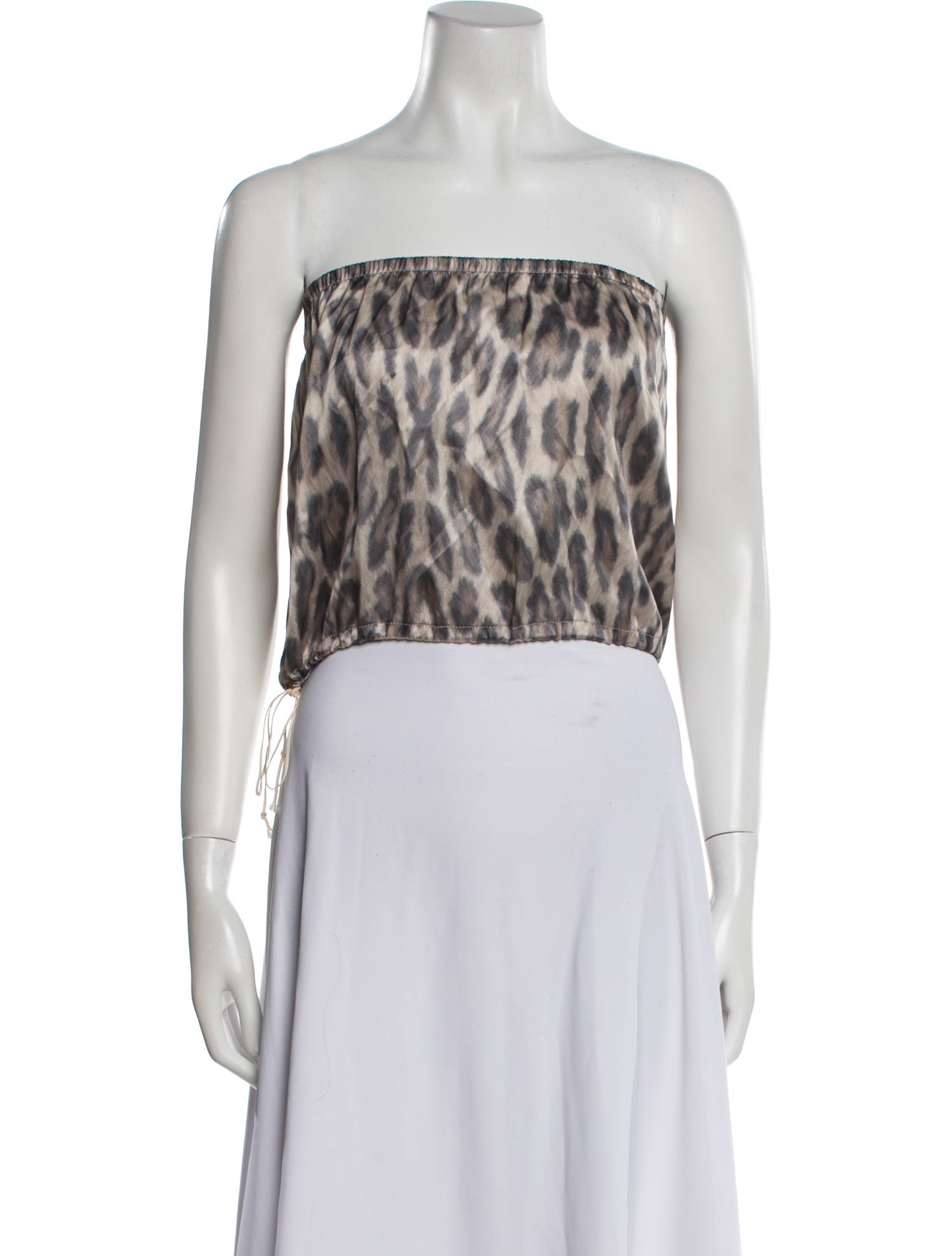 Loyd/Ford Silk Animal Print Crop Top
