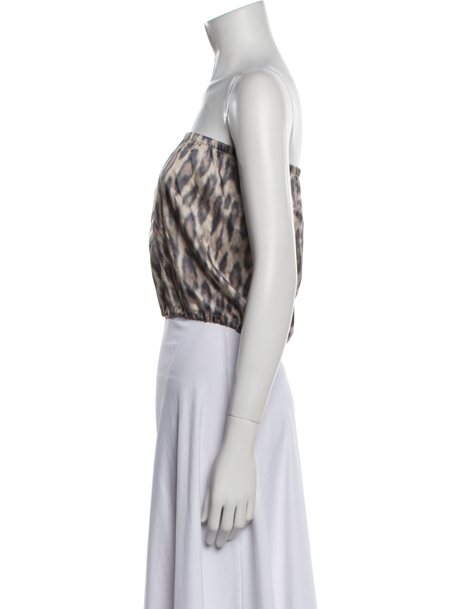 Loyd/Ford Silk Animal Print Crop Top