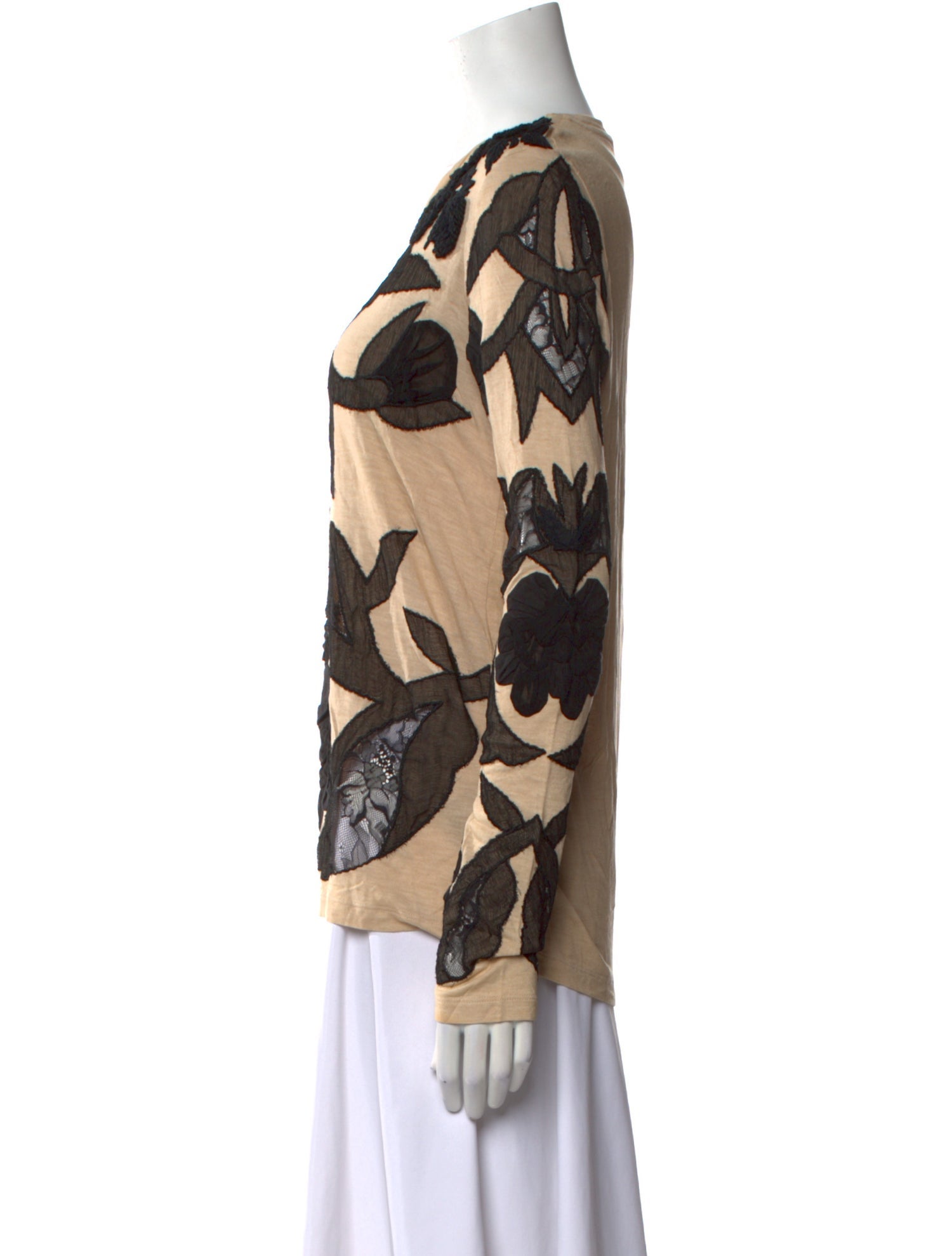 Loyd/Ford Printed Bateau Neckline Blouse