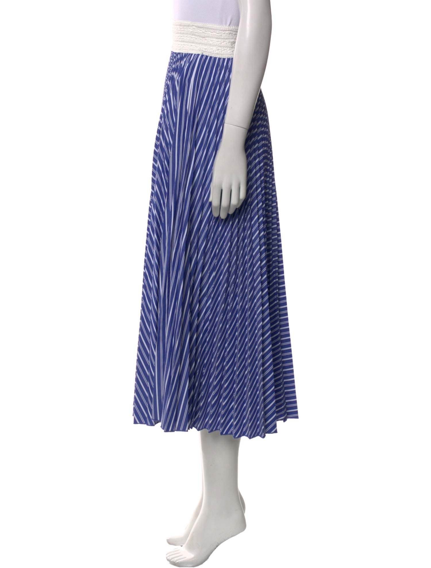 Loyd/Ford Striped Midi Length Skirt