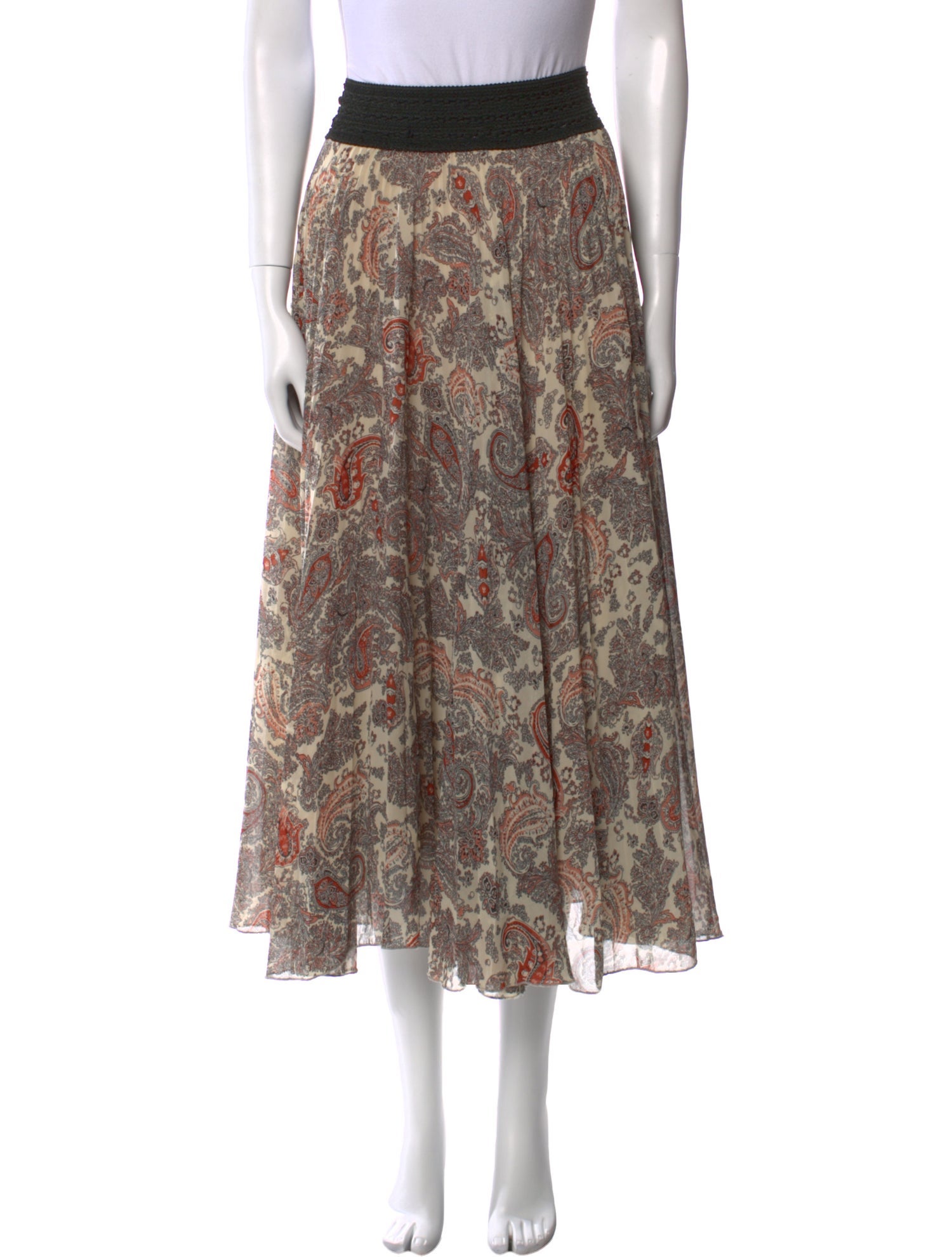 Loyd/Ford Floral Print Midi Length Skirt