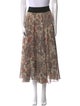 Loyd/Ford Floral Print Midi Length Skirt