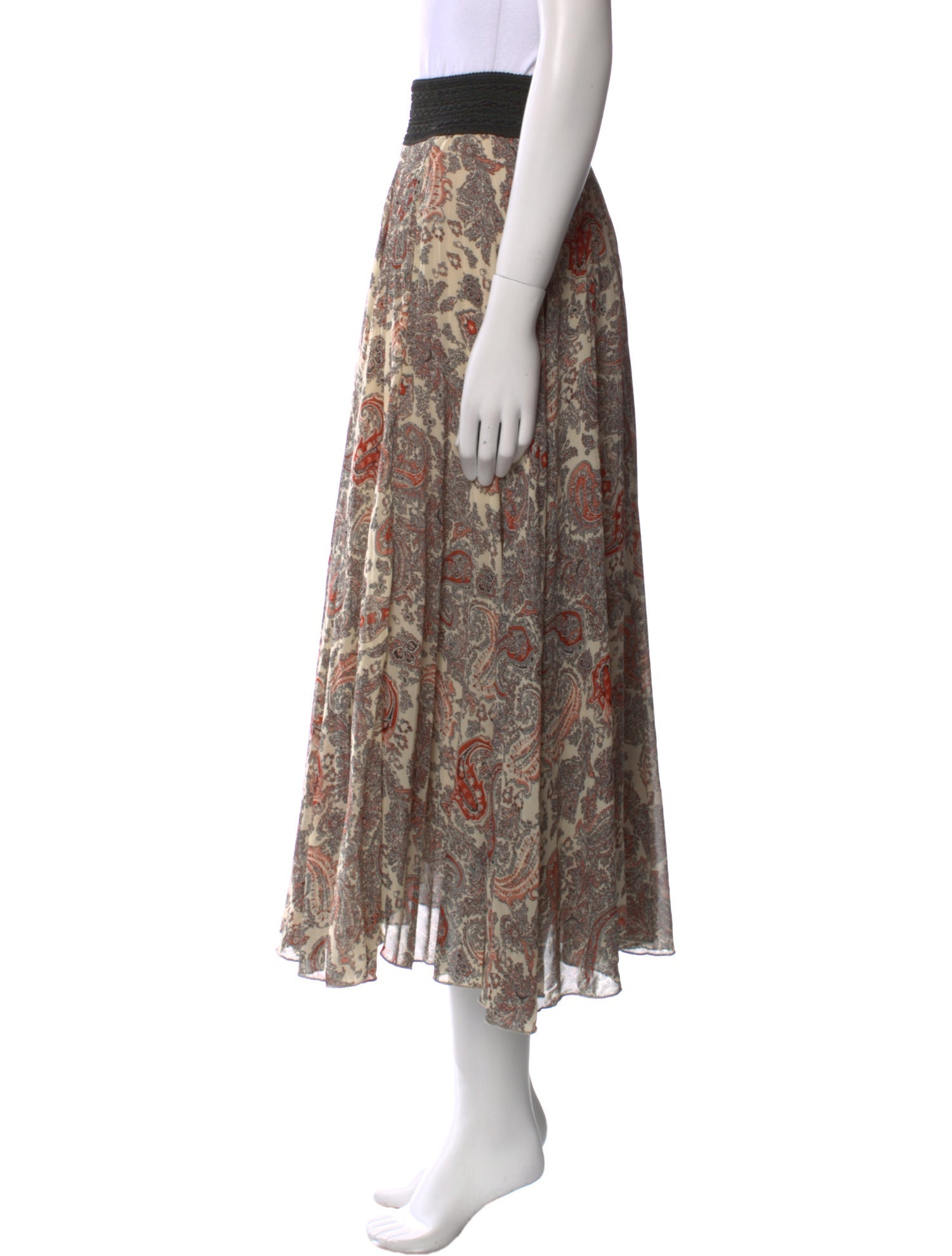 Loyd/Ford Floral Print Midi Length Skirt