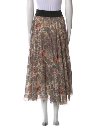 Loyd/Ford Floral Print Midi Length Skirt