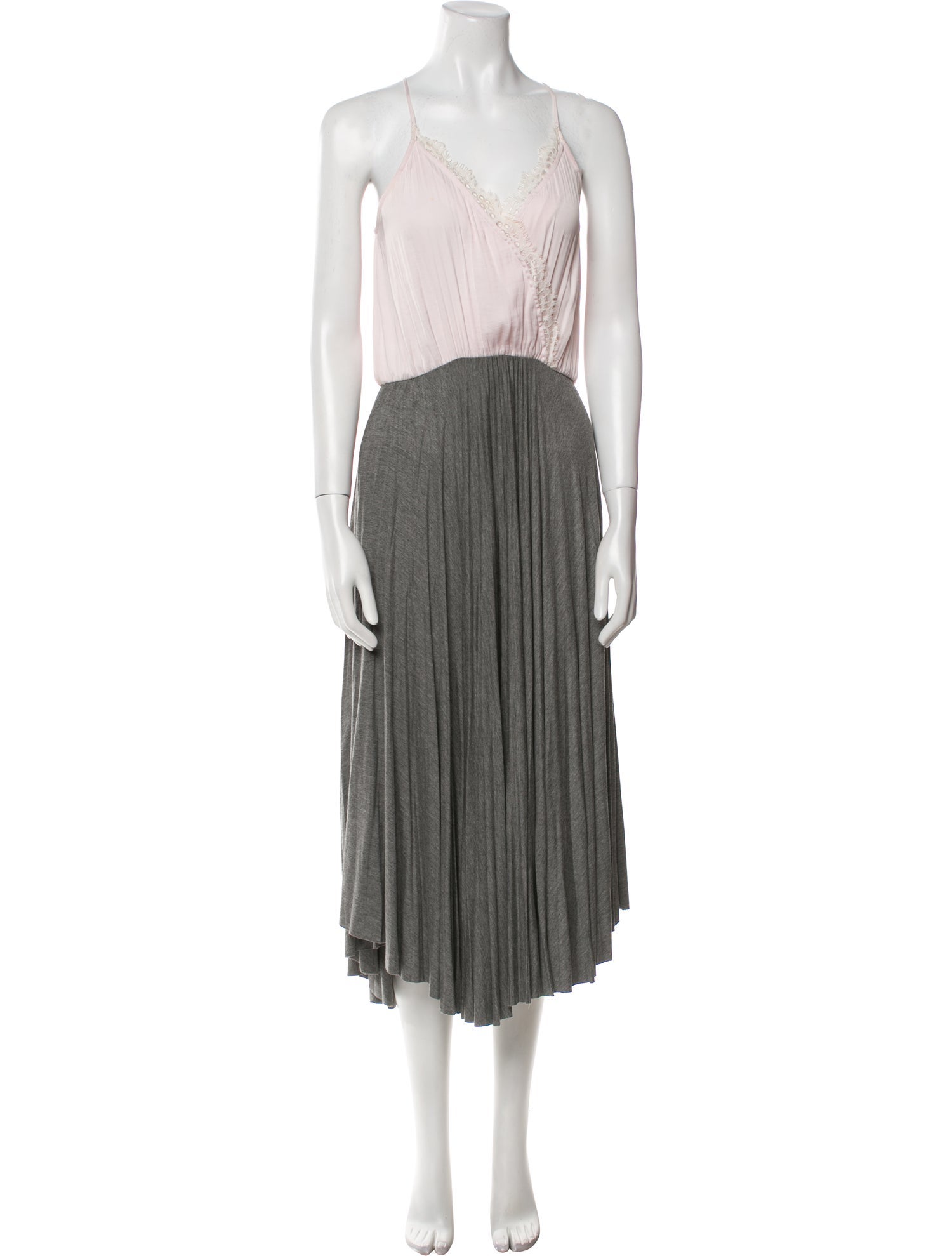 Loyd/Ford Colorblock Pattern Midi Length Dress