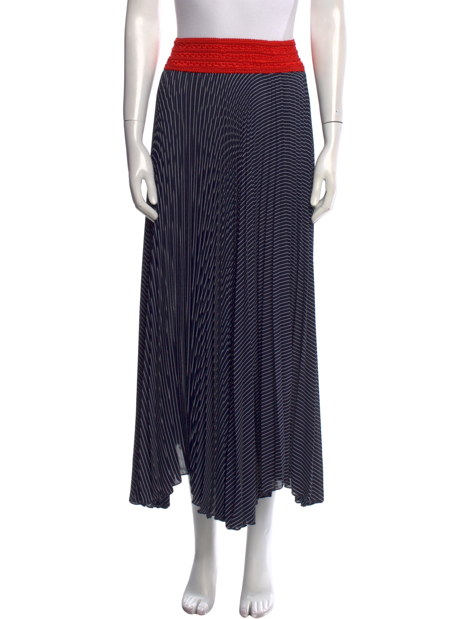 Loyd/Ford Striped Midi Length Skirt