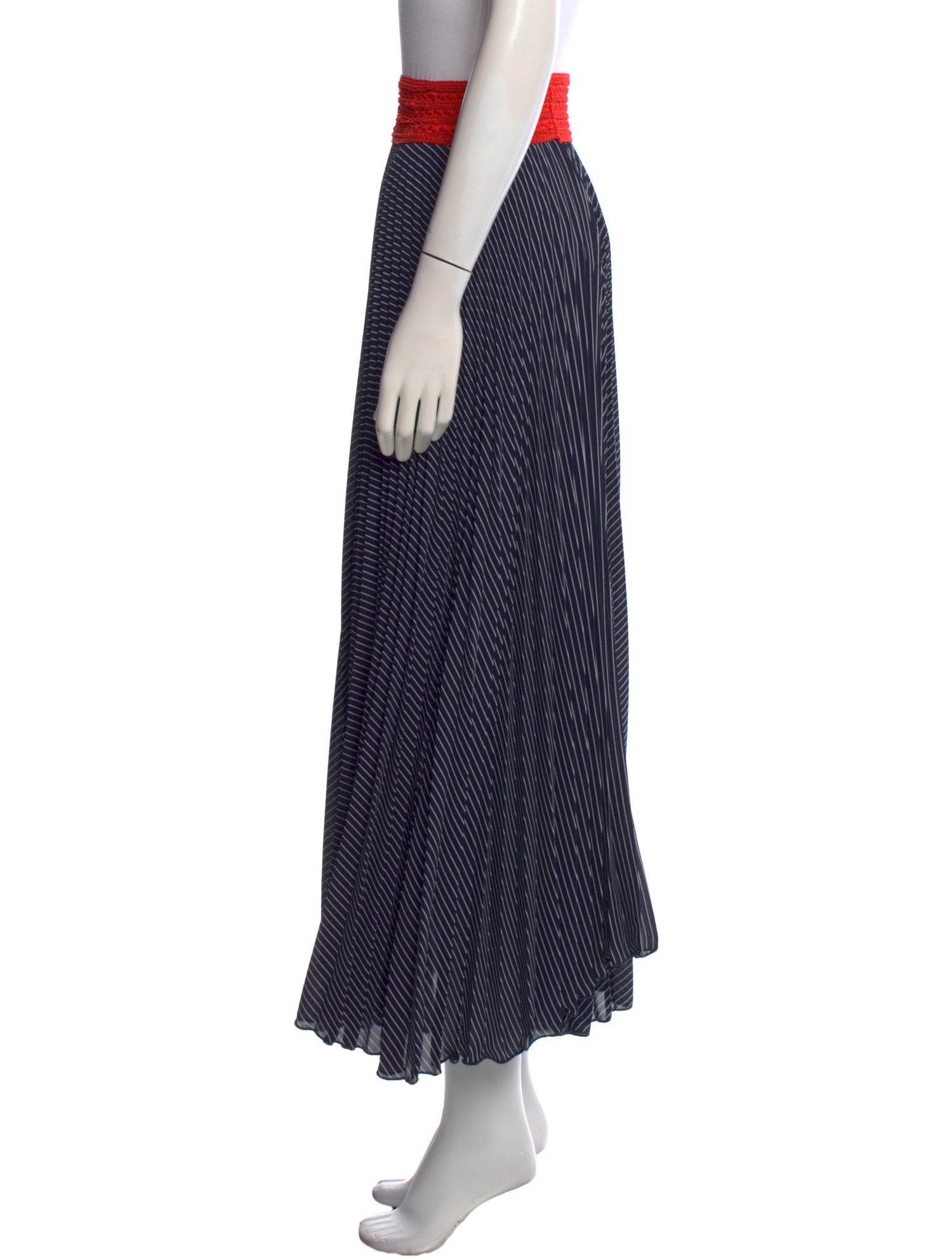 Loyd/Ford Striped Midi Length Skirt