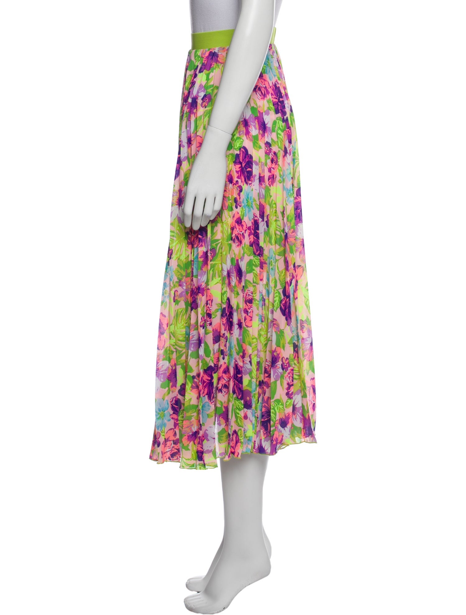 Loyd/Ford Floral Print Midi Length Skirt