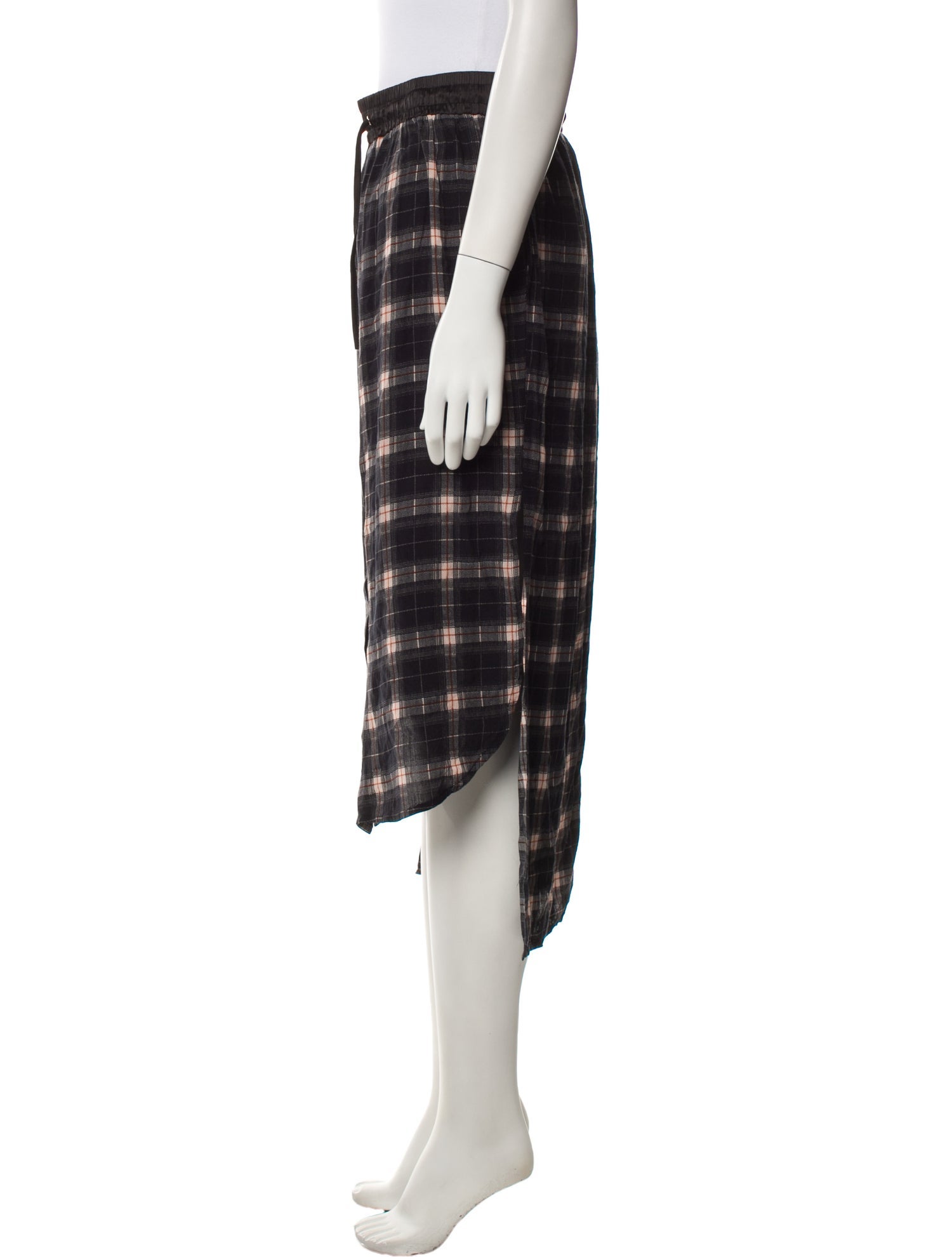 Loyd/Ford Plaid Print Midi Length Skirt