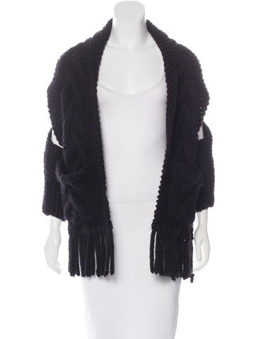 Lutz & Patmos Wool Cable Knit Poncho