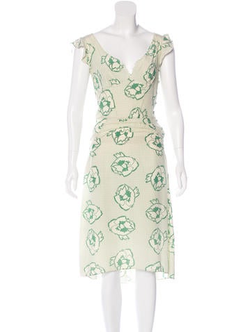 Mayle Abstract Print Silk Dress