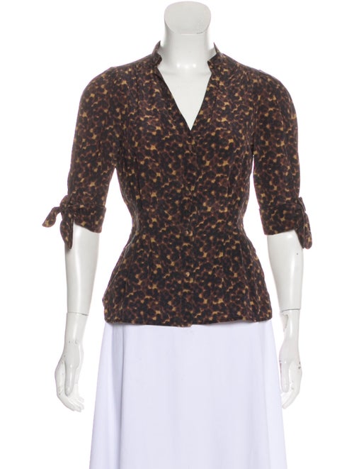 Mayle Silk Animal Print Blouse