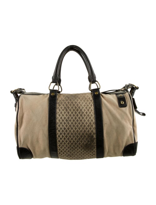Mayle Leather-Trimmed Satchel Tan