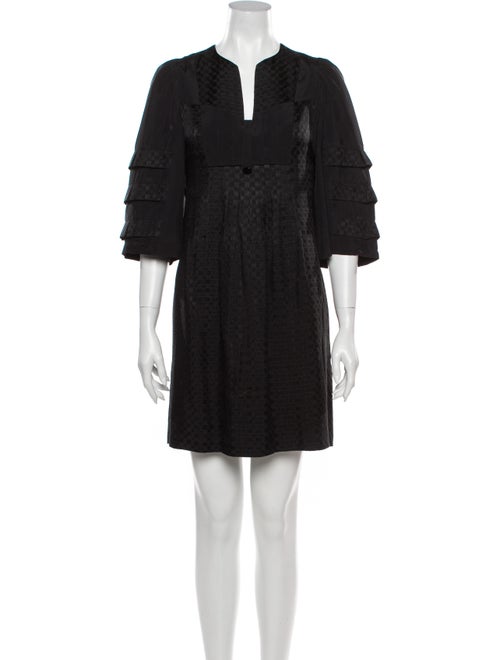 Mayle V-Neck Mini Dress Black