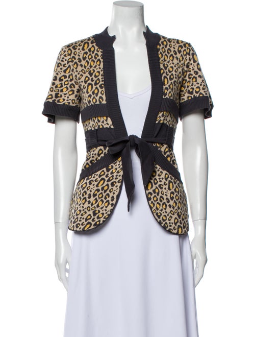 Mayle Animal Print V-Neck Sweater