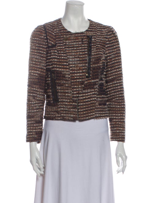 Mayle Tweed Pattern Evening Jacket Brown