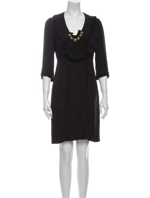Mayle Silk Knee-Length Dress Black