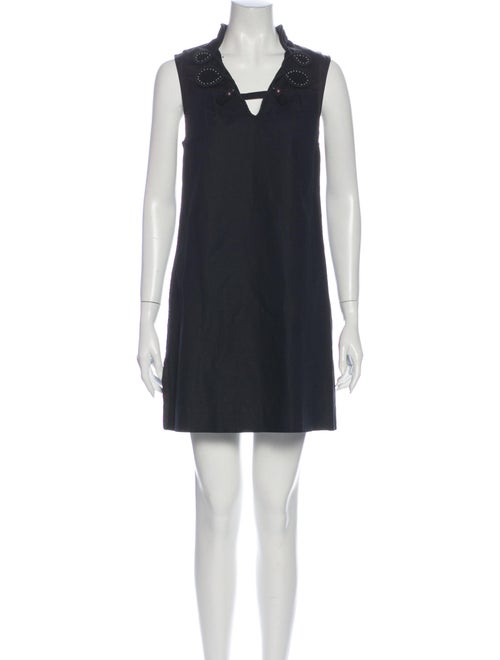 Mayle Linen Mini Dress Black