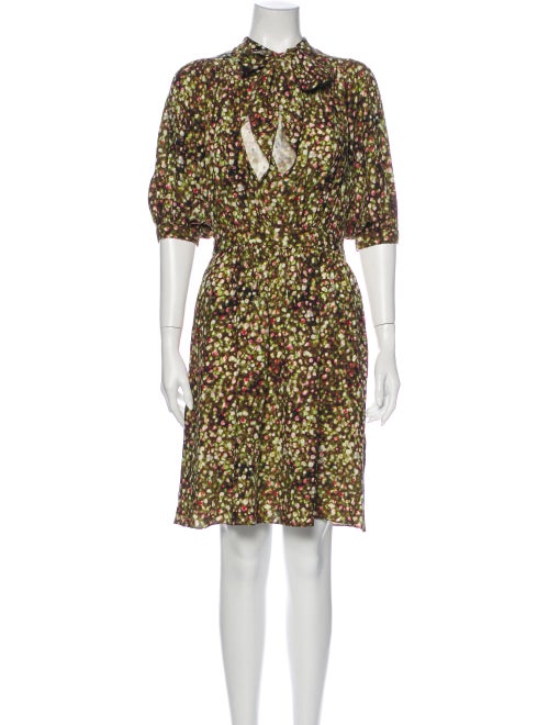 Mayle Silk Knee-Length Dress Green