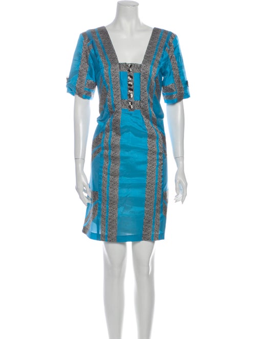 Mayle Printed Mini Dress Blue