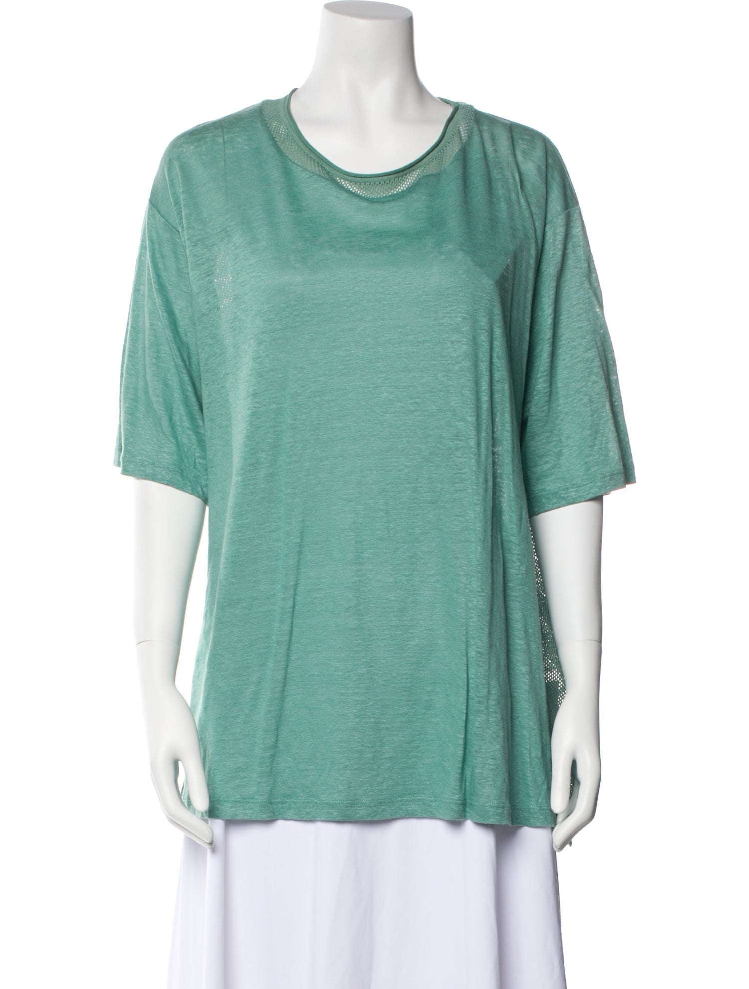 M Missoni Linen Scoop Neck T-Shirt w/ Tags
