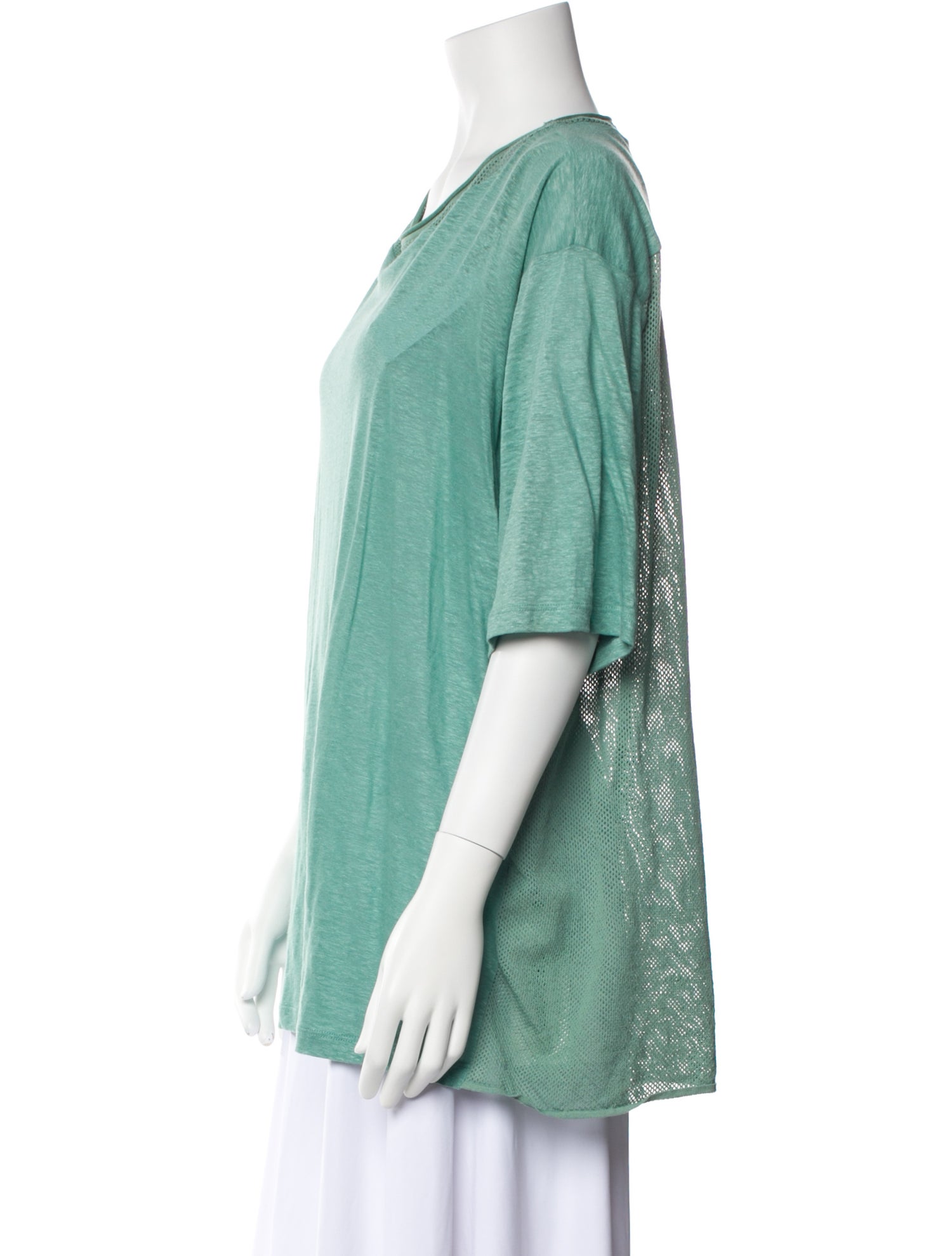 M Missoni Linen Scoop Neck T-Shirt w/ Tags