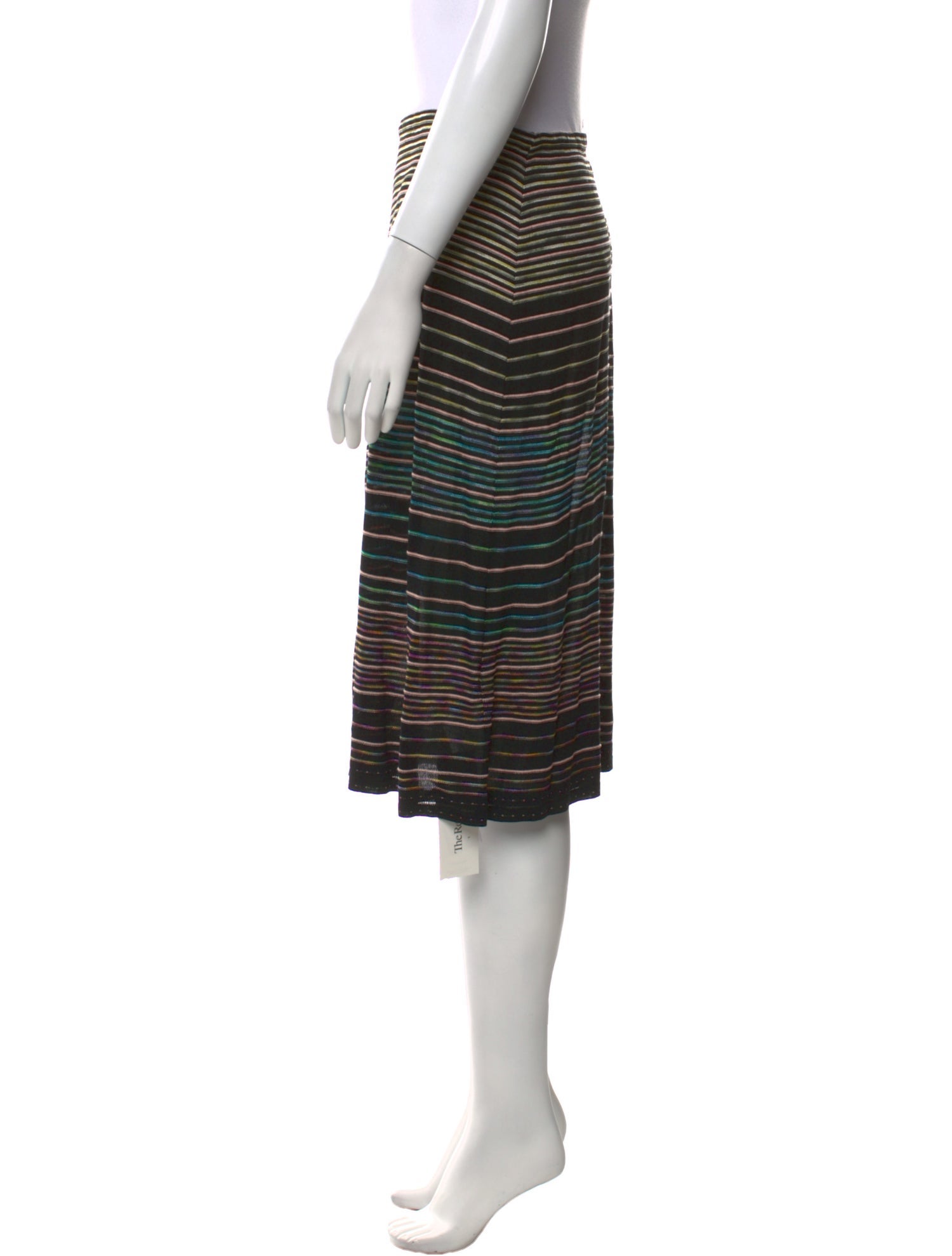 M Missoni Striped Knee-Length Skirt