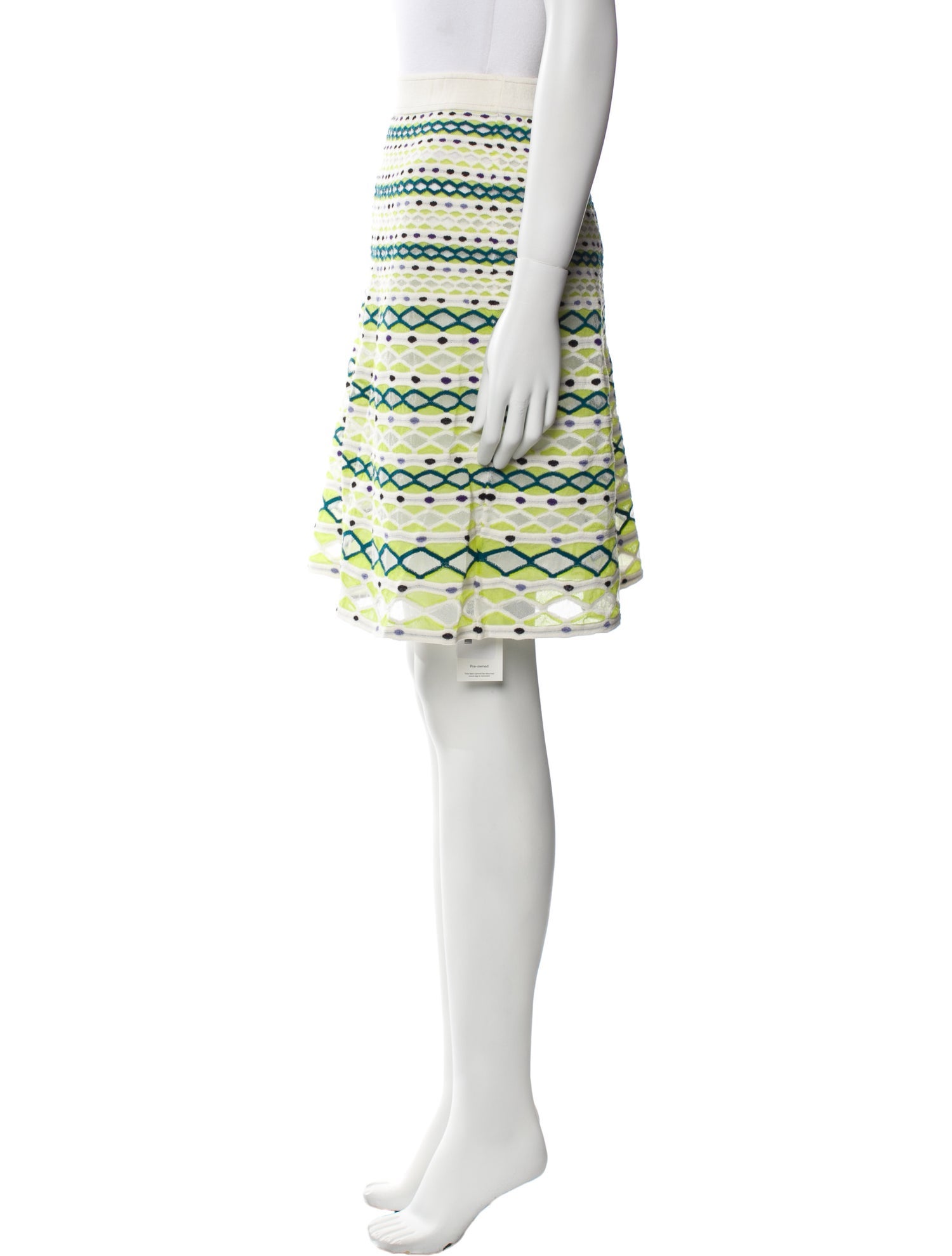 M Missoni Striped Knee-Length Skirt