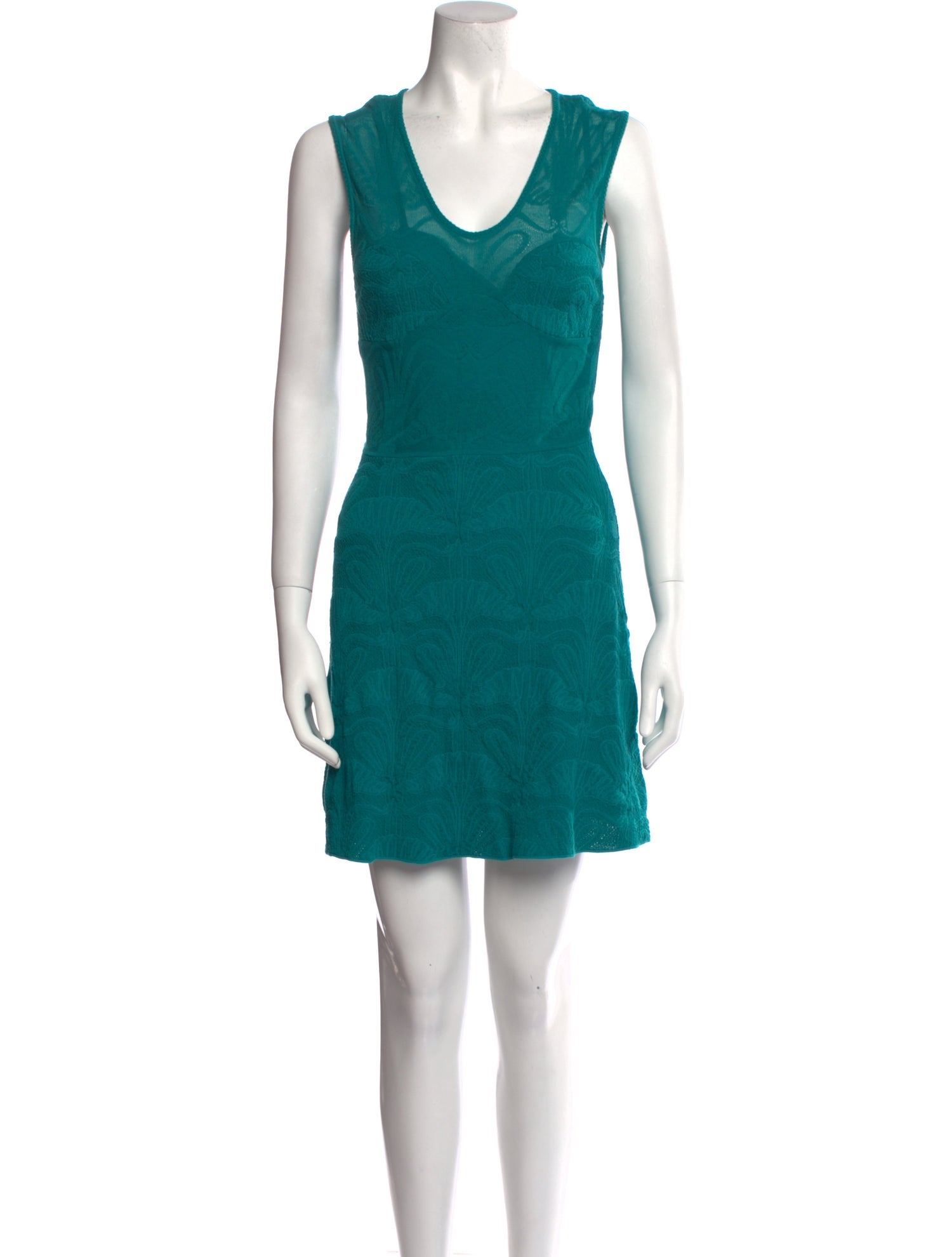 M Missoni Scoop Neck Mini Dress