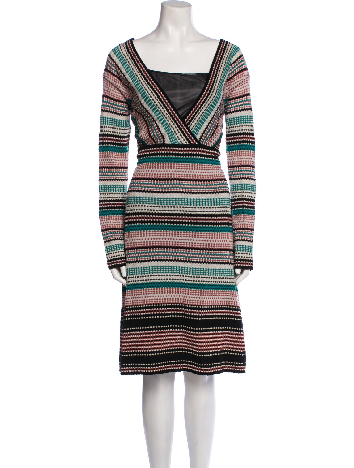 M Missoni Striped Knee-Length Dress