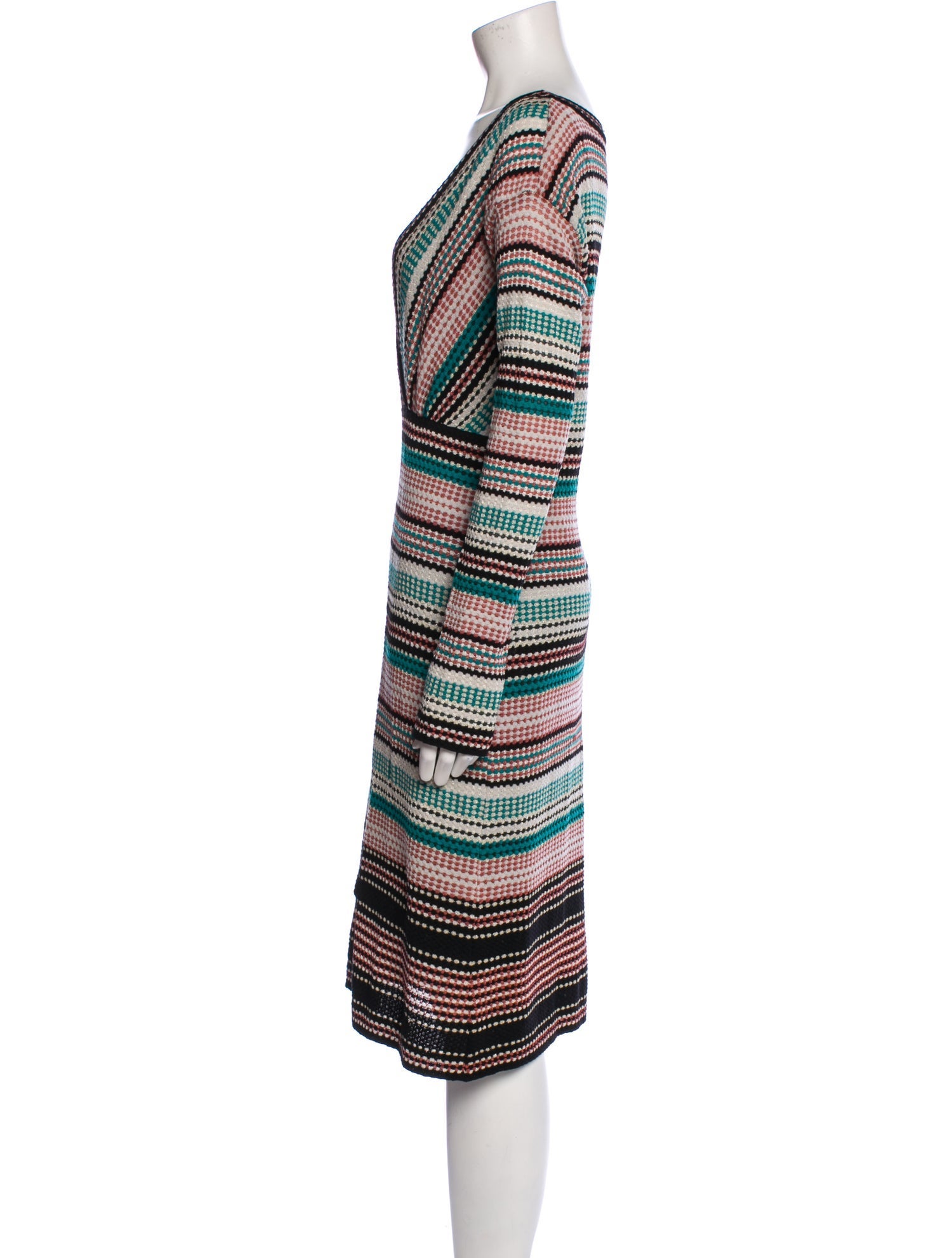 M Missoni Striped Knee-Length Dress