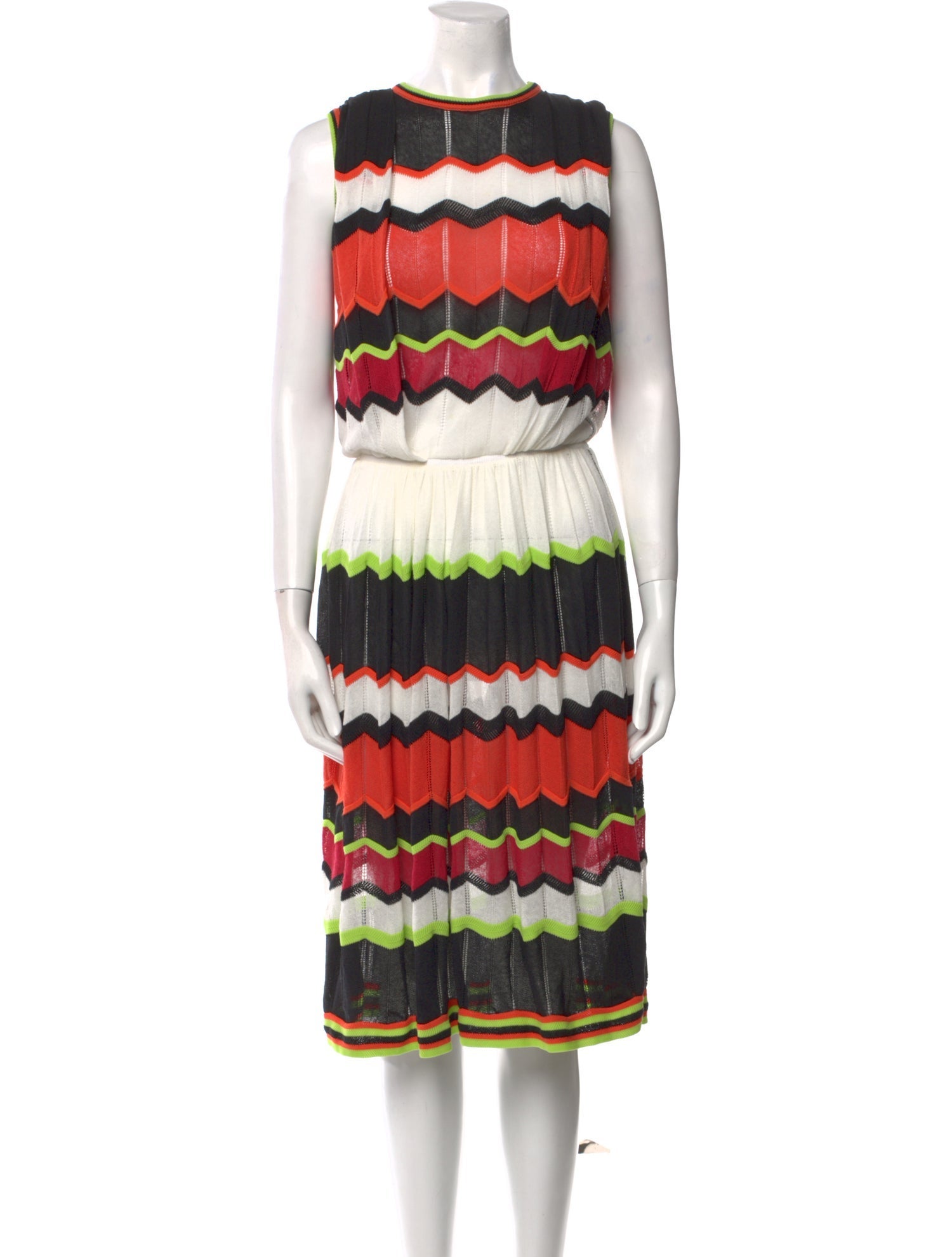M Missoni Striped Midi Length Dress