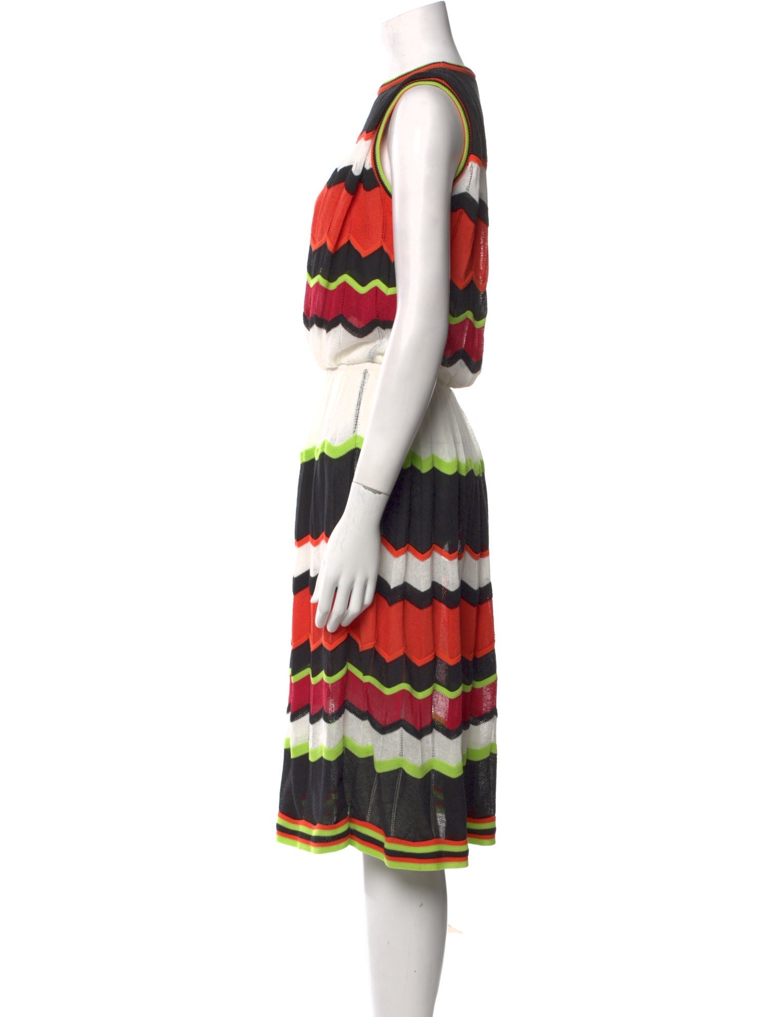 M Missoni Striped Midi Length Dress