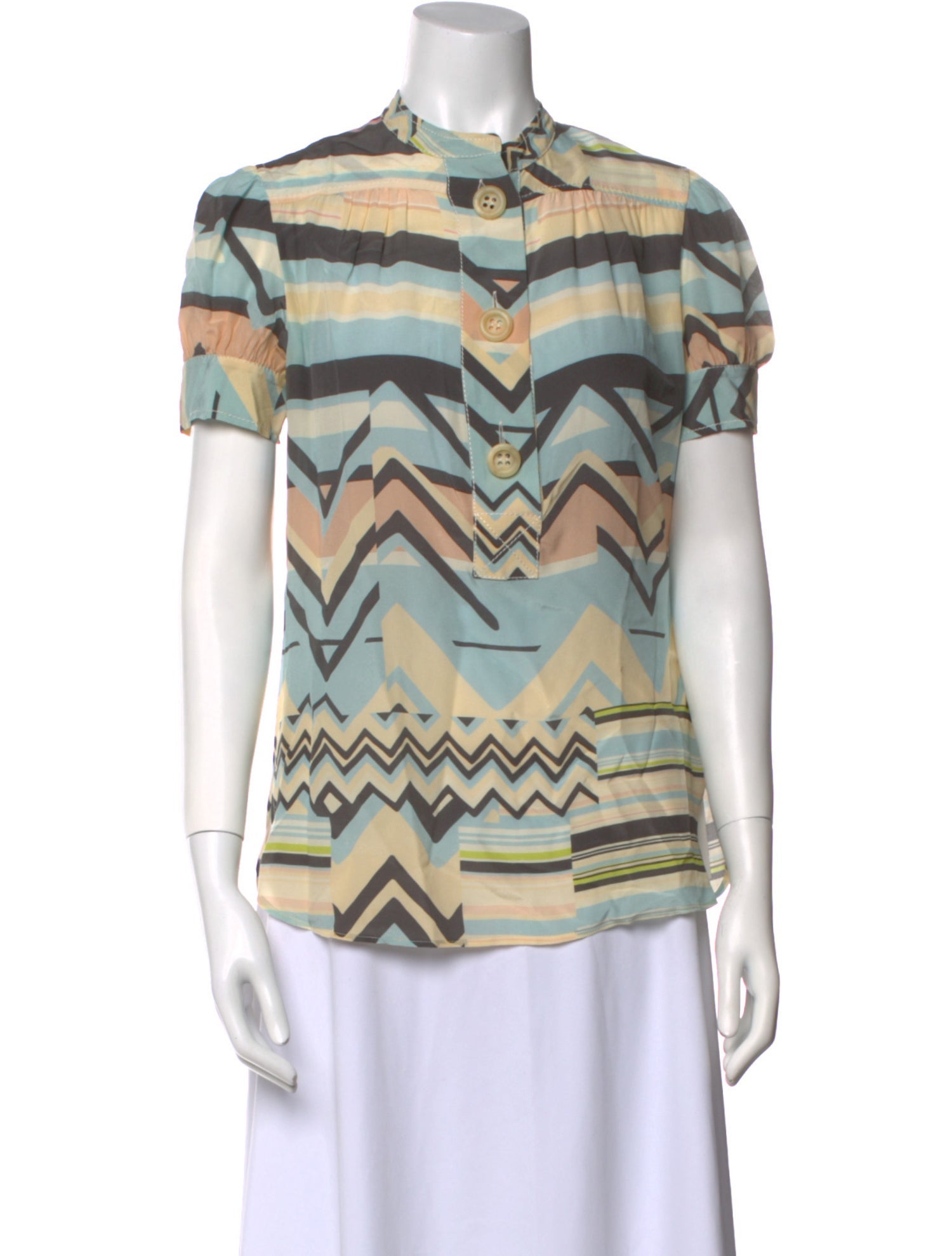M Missoni Silk Printed Blouse