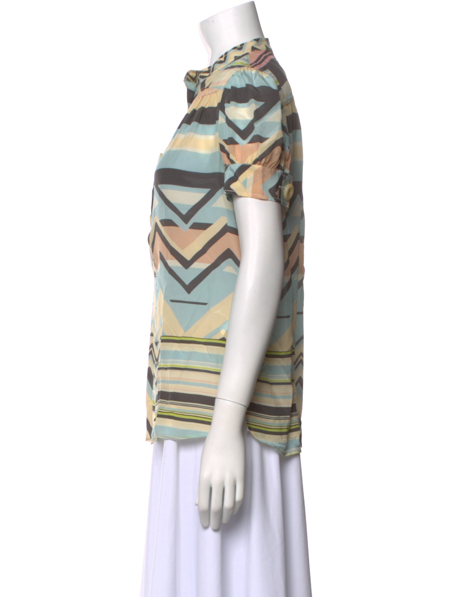 M Missoni Silk Printed Blouse