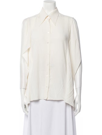 M Missoni Three-Quarter Sleeve Button-Up Top